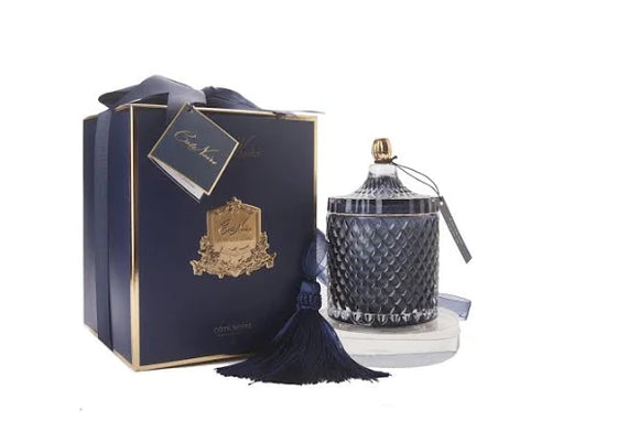 Cote Noire  Grand Art Deco Candle in Navy