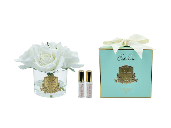 Côte Noire Perfumed Natural Touch 5 Roses - Ivory White & Gold Badge
