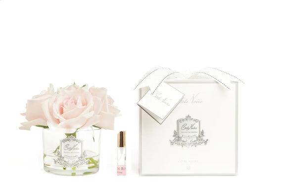 Côte Noire Perfumed Natural Touch 5 Roses - French Pink - Clear Glass