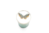 Côte Noire Herringbone Candle With Scarf- Jade - Butterfly Lid