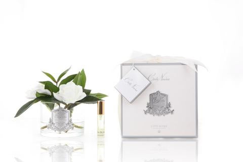 Côte Noire Perfumed Natural Touch Triple Gardenias - Clear Glass