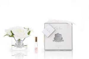 Côte Noire Perfumed Natural Touch 5 Roses - Ivory White - Clear Glass
